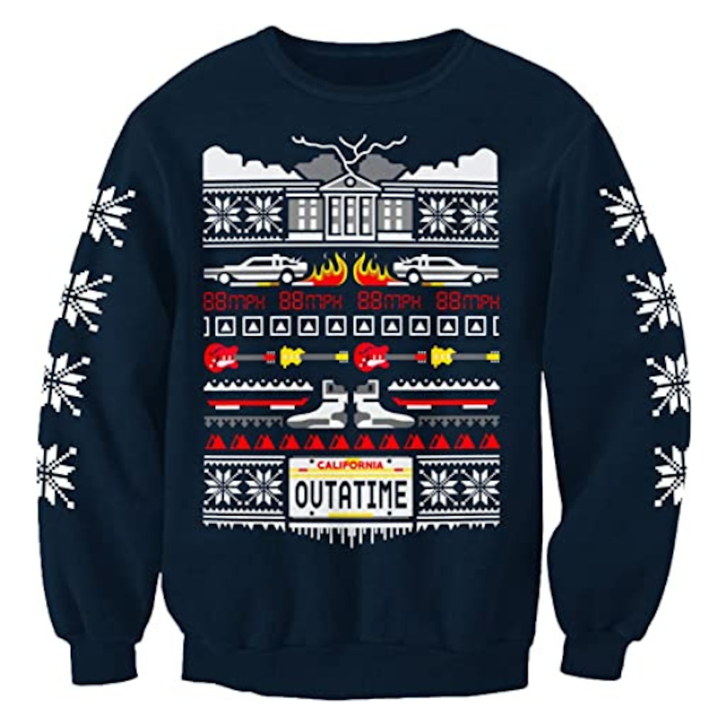 Back to The Future Inspired Film Christmas Jumper Sweatshirt Adults